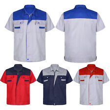 Unisex Mens Mechanic Uniform Wearproof Knitterfeste Arbeitsjacke Top T-Shirts, usado comprar usado  Enviando para Brazil
