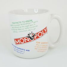 Taza de café Monopoly Fun Facts Trivia 1984 taza de té Parker Brothers juego de mesa segunda mano  Embacar hacia Argentina