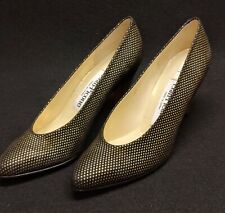 Evan Picone Heels 6.5 M Blk/Gold Suede, used for sale  Shipping to South Africa