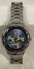Relógio cronógrafo masculino náutico N10075 aço inoxidável prata mostrador azul comprar usado  Enviando para Brazil