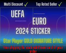 Topps UEFA Euro 2024 STICKER - Star Player  GOLD SIGNATURE STYLE - zum aussuchen comprar usado  Enviando para Brazil