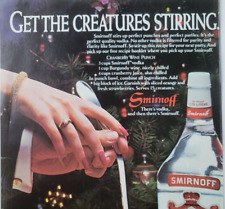 Smirnoff Vodka Navidad Arándano Vino Ponche Receta Anuncio Original 1982 ~8x11" segunda mano  Embacar hacia Argentina