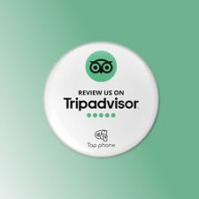 Tripadvisior Google Recenzja Recenzja NFC Naklejka Naklejka Przycisk 3D Okrągła na sprzedaż  PL