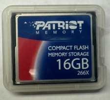 Tarjeta de memoria flash compacta Patriot 16 GB 266X velocidad CF con estuche, usado segunda mano  Embacar hacia Argentina