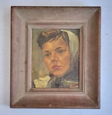 Peter Mendler PA Vintage Early American WPA Era 1930s Female Figure Oil Painting for sale  Shipping to Canada
