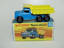 Camión de volteo Dodge Matchbox superrápido n.º 48 raro error de fábrica - sin vidrio casi nuevo en caja segunda mano  Embacar hacia Argentina