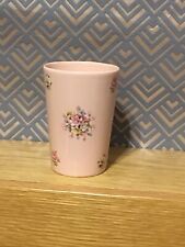 Heatherley Vintage Dusky Pink Floral Tooth Brush Ceramic Pot Bathroom Water Cup for sale  EASTLEIGH