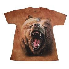 The Mountain Grizzly Bear T Shirt Men's Large Short Sleeve Tie Dye Nature Wild  for sale  Shipping to South Africa