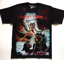 Camiseta ÁNGELES DEL INFIERNO RARA Bordada Logotipo Barón Rojo Rata Blanca Mago, usado segunda mano  Embacar hacia Argentina