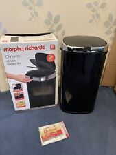 Morphy Richards Chroma 971502 Square Kitchen Bin 42 L, Black, New base Used lid for sale  Shipping to South Africa