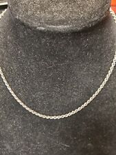 Colar de corda vintage italiano de prata esterlina maciça corte diamante 3 mm 18" comprar usado  Enviando para Brazil