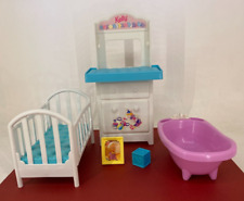 Vintage Mattel 1998 ❤ BARBIE ❤ Kelly Bedroom Playset / Cot / Change Table / Bath for sale  Shipping to South Africa