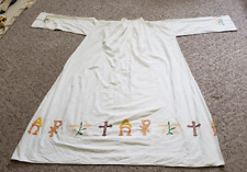 VINTAGE CATHOLIC PRIEST SERVER TRADITIONAL ALB 56" L BEAUTIFUL EMBROIDERED HEM, used for sale  Shipping to South Africa