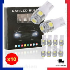 10 Ampoule Voiture W5W LED Veilleuse T10 SMD 5050 ODB Plafonnier Plaque Feux 12V d'occasion  Paris I