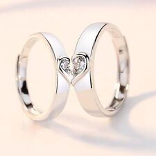 Anillos de compromiso de circón de plata 925 2 piezas para parejas promesa anillo de boda anillo de circón para mujeres, usado segunda mano  Embacar hacia Argentina