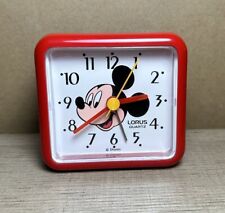 Reloj despertador de cuarzo de colección Lorus Disney MICKEY MOUSE - rojo a batería funciona segunda mano  Embacar hacia Argentina