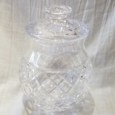 Vintage Waterford Diamond & Triangle Patterned Clear Crystal Cookie Jar. for sale  Appleton