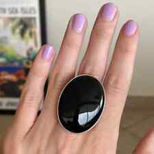 Natural Large Black Onyx Ring Boho Statement Chunky Ring Women Ring Size US-5-13 for sale  Shipping to South Africa
