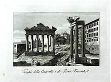 1826c ANTICA STAMPA,Roma:Tempio della Concordia e di Giove Tonante.Inc.PARBONI. comprar usado  Enviando para Brazil