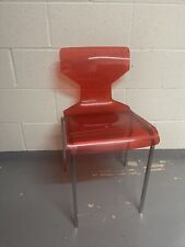 Red perspex chair for sale  HARLOW