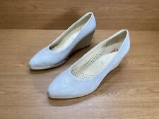 Gabor Womens Espadrille Wedge Shoes UK Size 6 1/2 Light Grey Suede - Excellent, used for sale  Shipping to South Africa