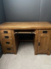 Solid oak desk for sale  LEYLAND