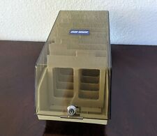 Soporte de caja de almacenamiento en disquete vintage DD-100L 5,25" con llave y divisores, usado segunda mano  Embacar hacia Argentina