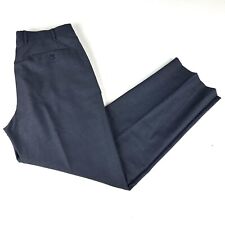 Pantalones de vestir Zanella Todd para hombre 34 X 32 lana micro cuadros frente plano azul segunda mano  Embacar hacia Argentina