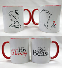 Usado, Canecas impressas personalizadas para presente de casamento de aniversário de namorados Beauty and the Beast 11 oz comprar usado  Enviando para Brazil