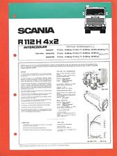 SCANIA TRUCKS / PORTEUR R 112 H 4X2 INTERCOOLER  / FICHE TECHNIQUE de 1984 comprar usado  Enviando para Brazil
