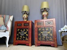 Pair chinese lacquered for sale  CHESHAM