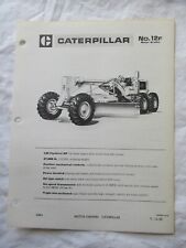 CAT Caterpillar No. Folheto folha de especificações de vendas de motoniveladoras 12F comprar usado  Enviando para Brazil