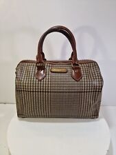 Vintage Ralph Lauren Polo Women's Handbag Purse Bag Brown PLAID Houndstooth, C13 for sale  Shipping to South Africa