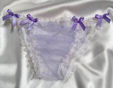 Sheer Lilac mens Sissy panties briefs tanga sexy lingerie lace Frilly cd tv for sale  Shipping to South Africa