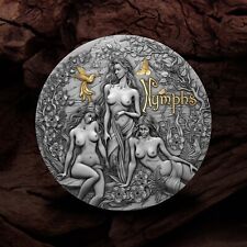 NYMPHS - 2oz High Relief .999 Silver Coin - 2000 Francs CFA Cameroon  PRESALE for sale  Shipping to South Africa