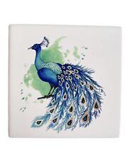 Peacock ceramic coaster for sale  BIRMINGHAM
