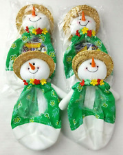 4 bonecos de neve tropicais doces bolsa de tecido suporte para presente inverno Natal meia  comprar usado  Enviando para Brazil