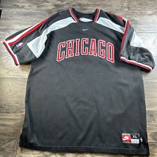 Camisa vintage de calentamiento de tiro de los Chicago Bulls para hombre XL negra Nike NBA años 90 segunda mano  Embacar hacia Argentina