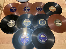 Lote de 10 discos pop da década de 1920 ROARING TWENTIES 78 rpm, algumas etiquetas econômicas de cera marrom, usado comprar usado  Enviando para Brazil