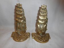 Pair brass galleon for sale  MACHYNLLETH