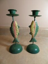Pair fish candlestick for sale  Milwaukee