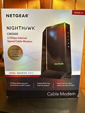 Netgear CM2000 Nighthawk Multi-Gig Cable Modem, Black - DOCSIS 3.1. w/ Cords, used for sale  Shipping to South Africa