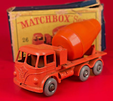 Foden Cement Mixer Lorry Matchbox Lesney #26 MINT GPW Grey Gray Plastic D Box for sale  Shipping to South Africa