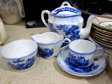 Vintage ridgway.teapot blue for sale  BLACKPOOL