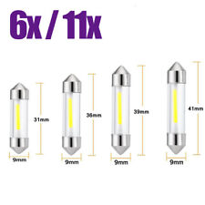 6X/11X LED Coche 31/36/39/41mm Lámparas 12vC5W Bombilla Bombilla Sofitte Matrícula segunda mano  Embacar hacia Mexico