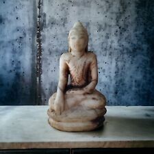 antique/vinta Burmese Shan Alabaster Marble Buddha Statue 9,25" Has Chip  for sale  Shipping to South Africa