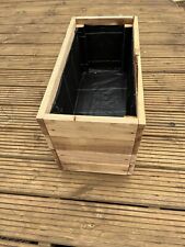 Used, RECYCLED PALLET WOOD PLANTER 60CM X 30CM X 34CM HIGH-HEAT TREATED TIMBER - LINED for sale  Shipping to South Africa
