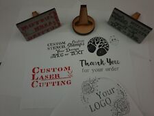 Custom Stamp Personalised Rubber stamps for logos Text or QR Code Bespoke Custom for sale  Shipping to South Africa