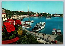 Cartão postal vintage 0153 Barcos em Porto D'Ischia na Itália 4x6" comprar usado  Enviando para Brazil