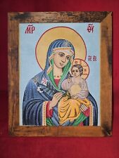 Usado, Ícone ortodoxo 8x10 Virgem Maria Theotokos “Flor Desbotada” Mãe de Deus comprar usado  Enviando para Brazil